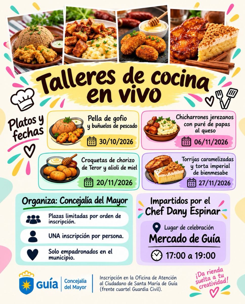 Live Cooking Workshops for Seniors at Mercado de Guía