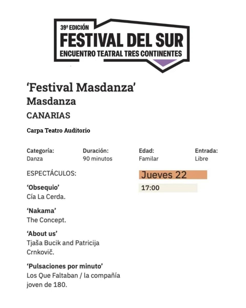Masdanza Festival at Festival del Sur