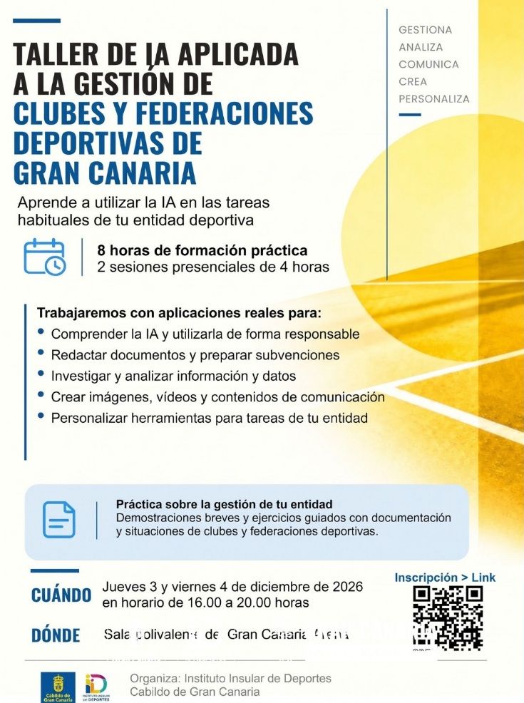 AI Workshop for Sports Clubs and Federations of Gran Canaria