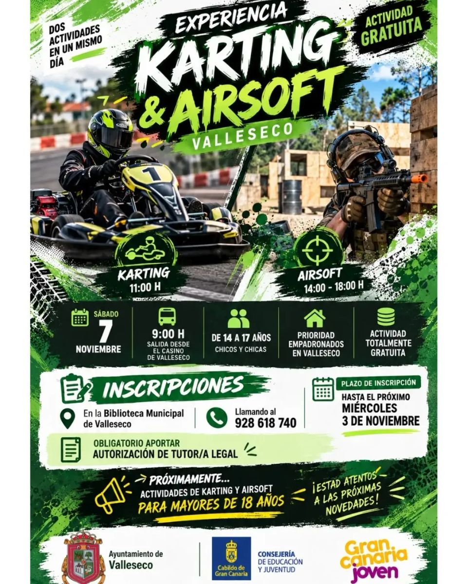 Karting and Airsoft Youth Day in Valleseco