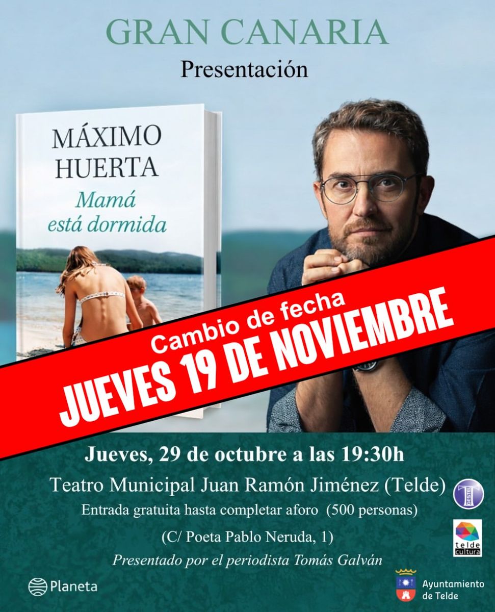 Presentation of the novel “Mamá está dormida” by Máximo Huerta